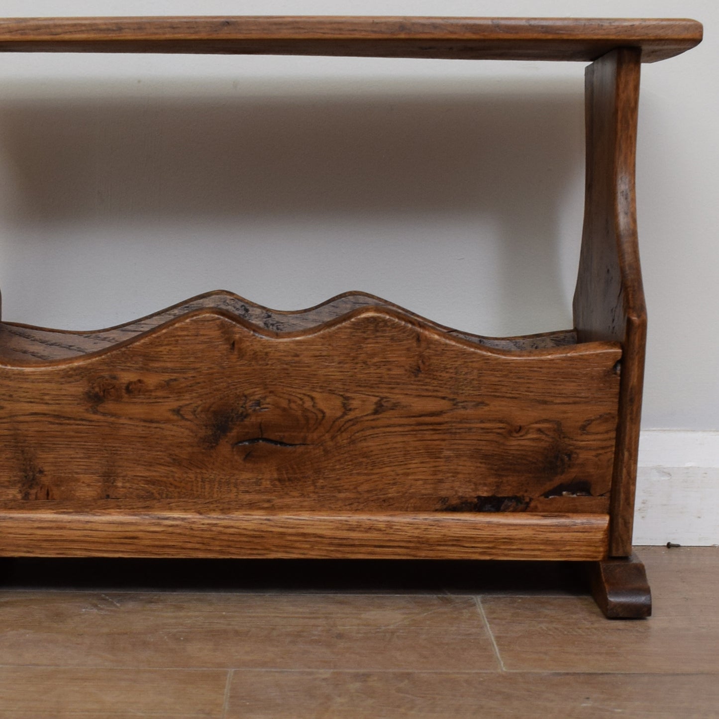 Rustic Oak Magazine Rack