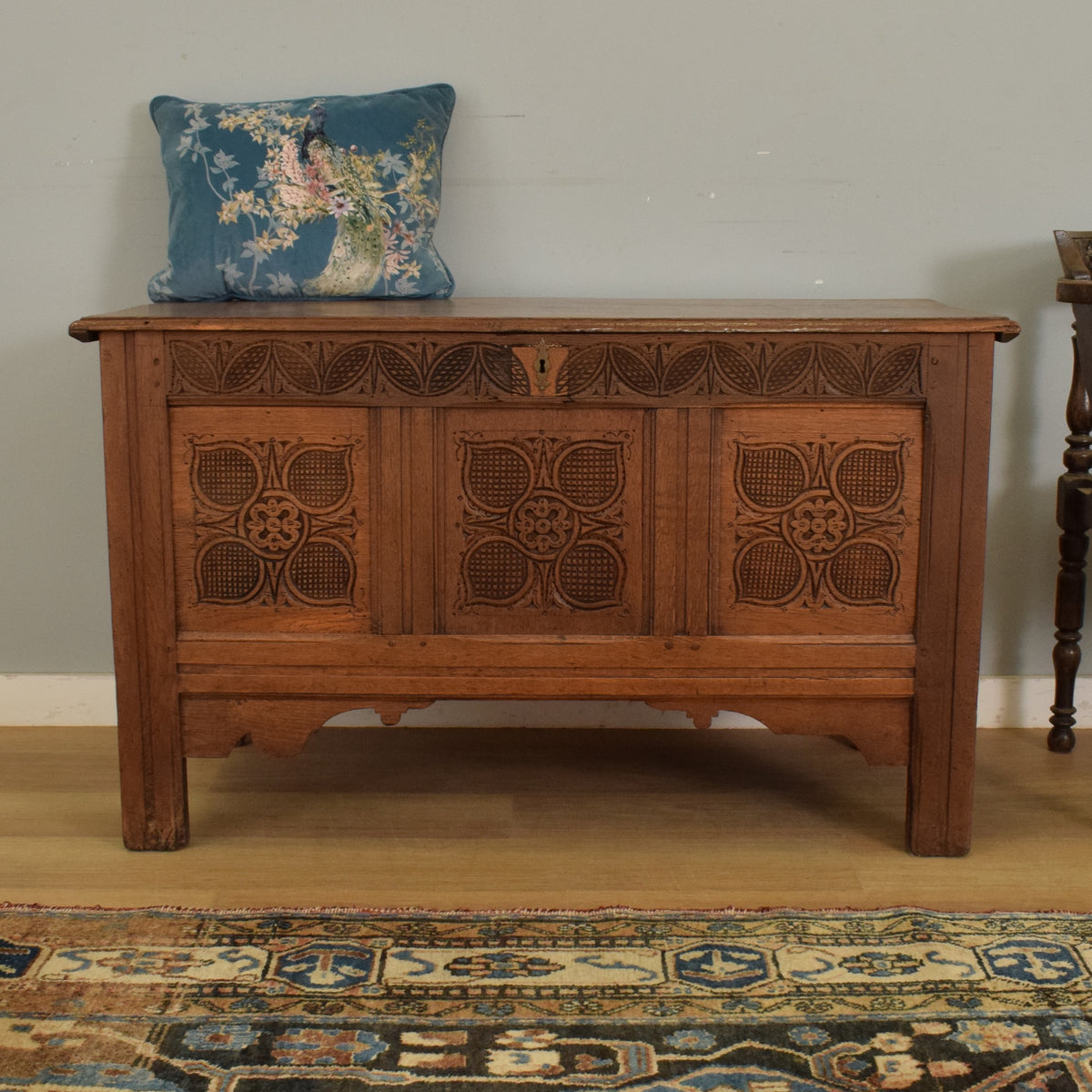 Large Carved  Blanket Box