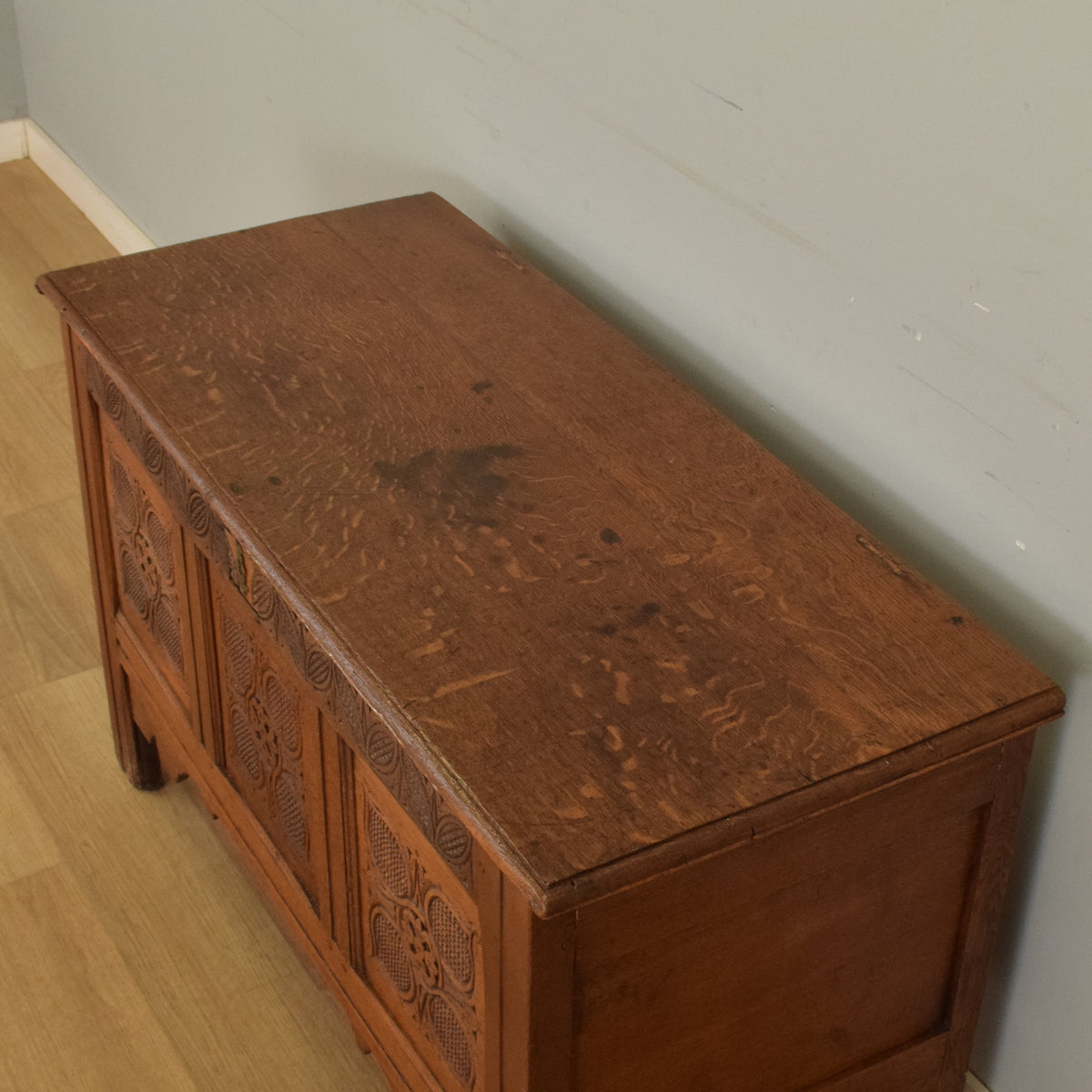 Large Carved  Blanket Box