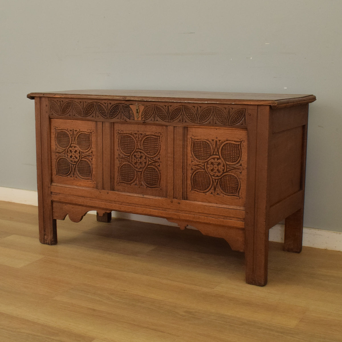 Large Carved  Blanket Box