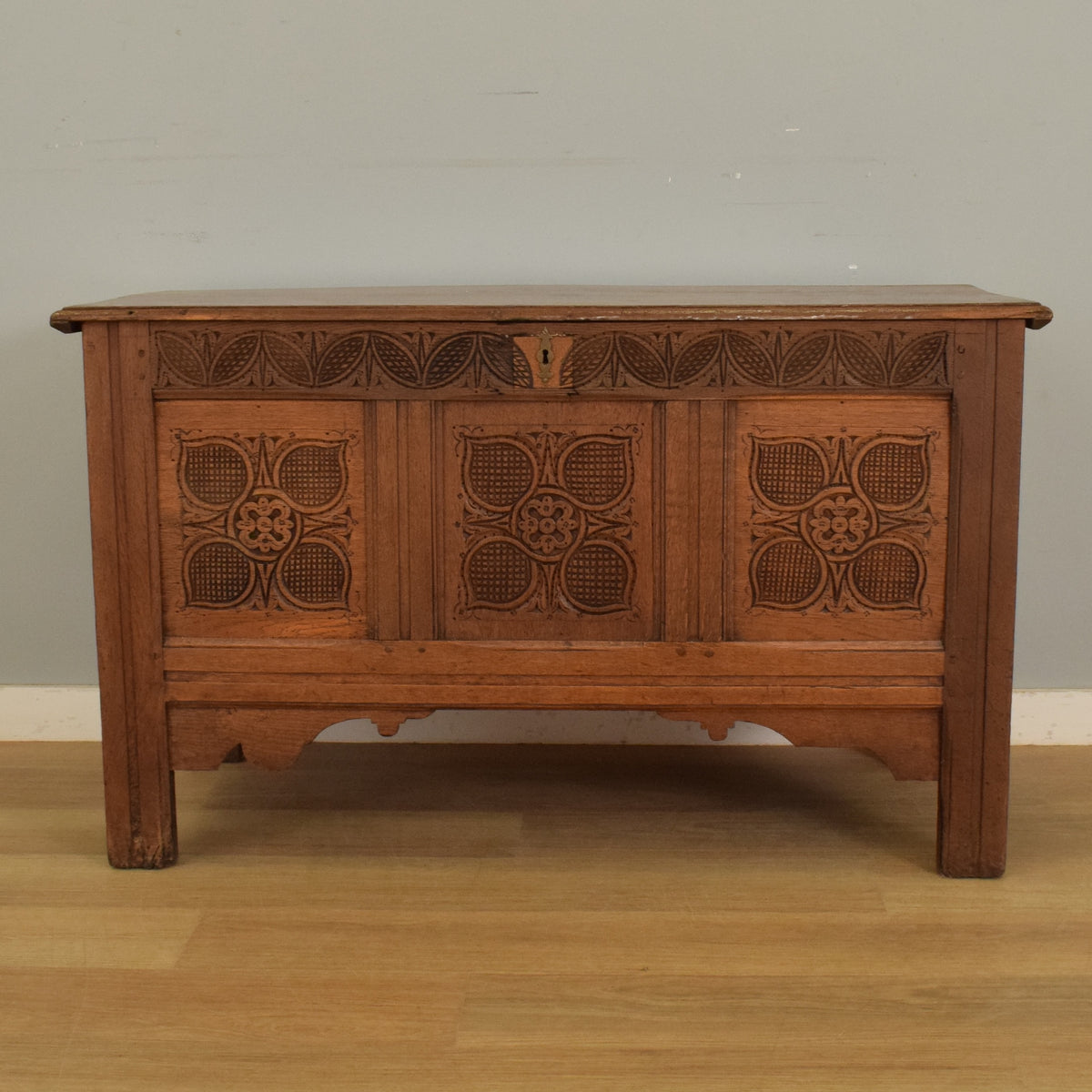 Large Carved  Blanket Box