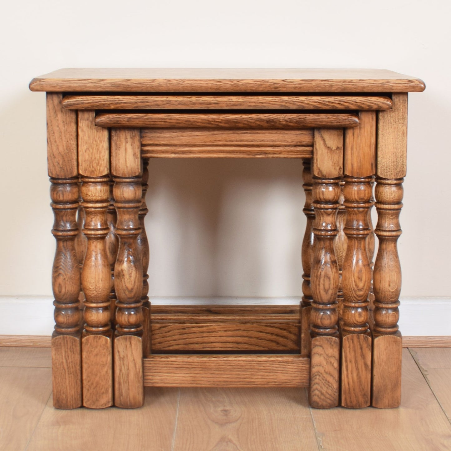Oak Nest of Three Tables
