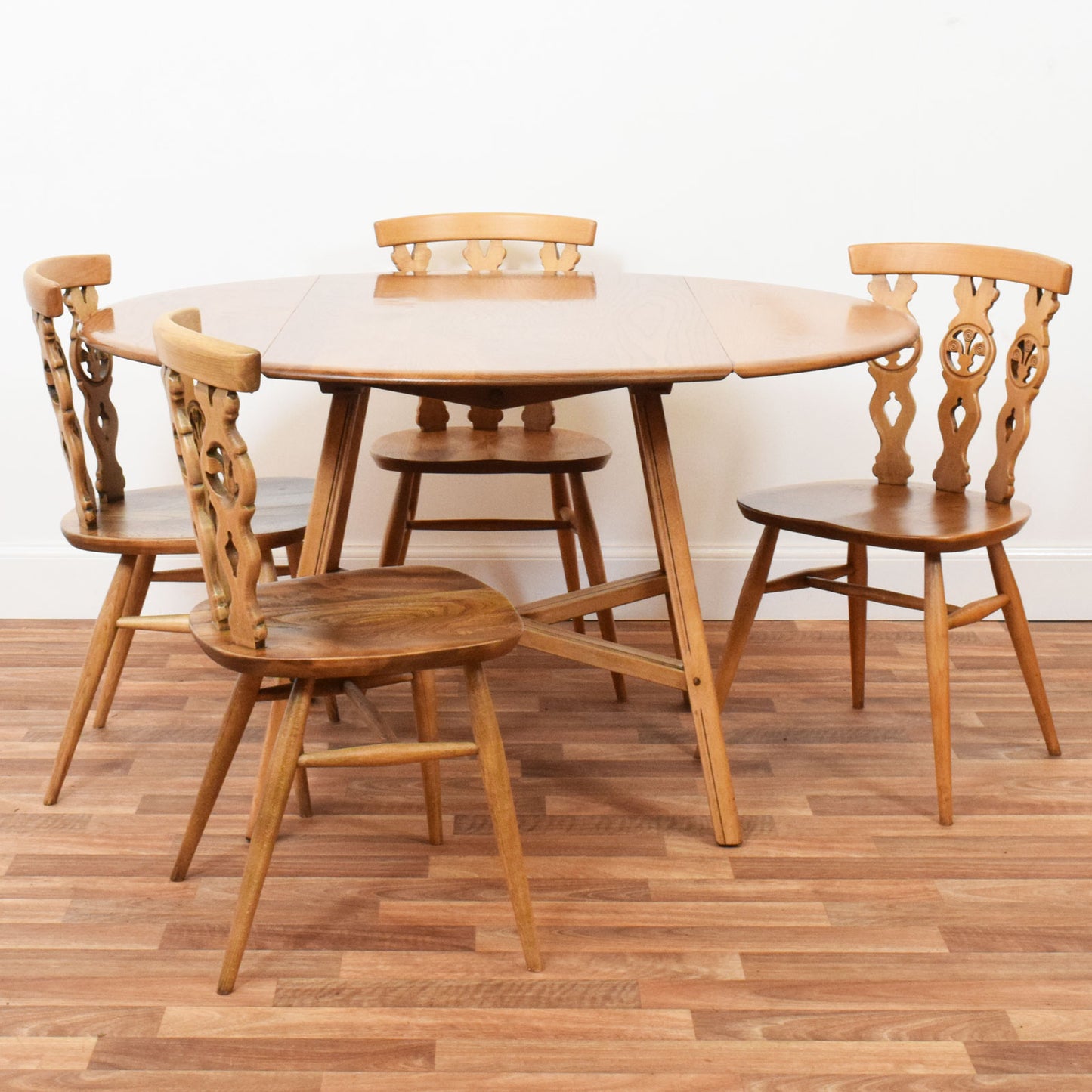 Ercol Drop Leaf Table and Four Chairs