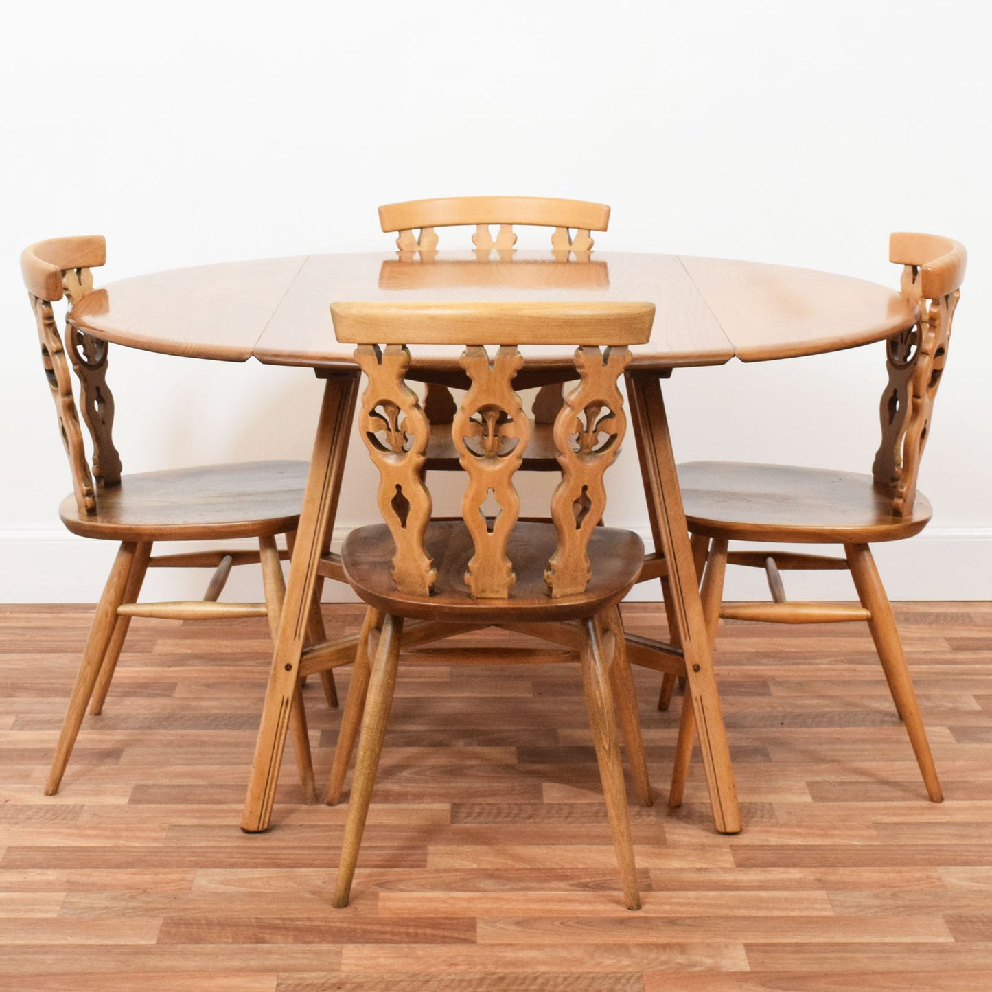 Ercol Drop Leaf Table and Four Chairs