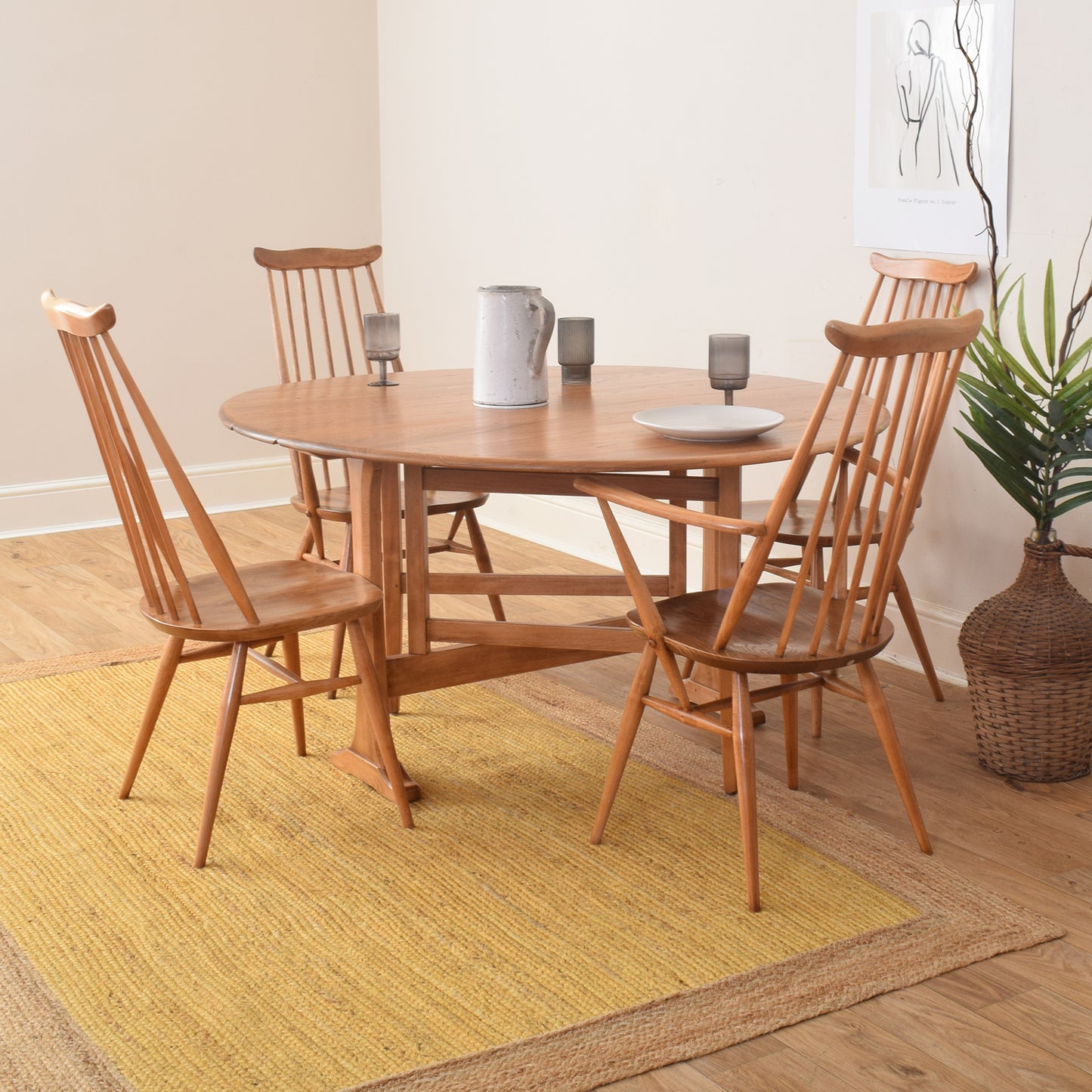 Ercol Table And Four Chairs