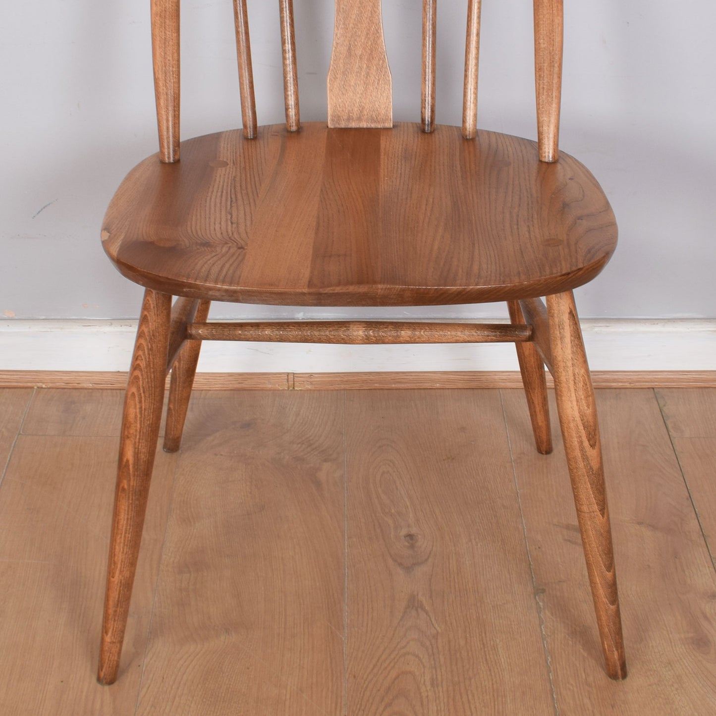 Ercol Dining Table with Six Swan-Back Chairs