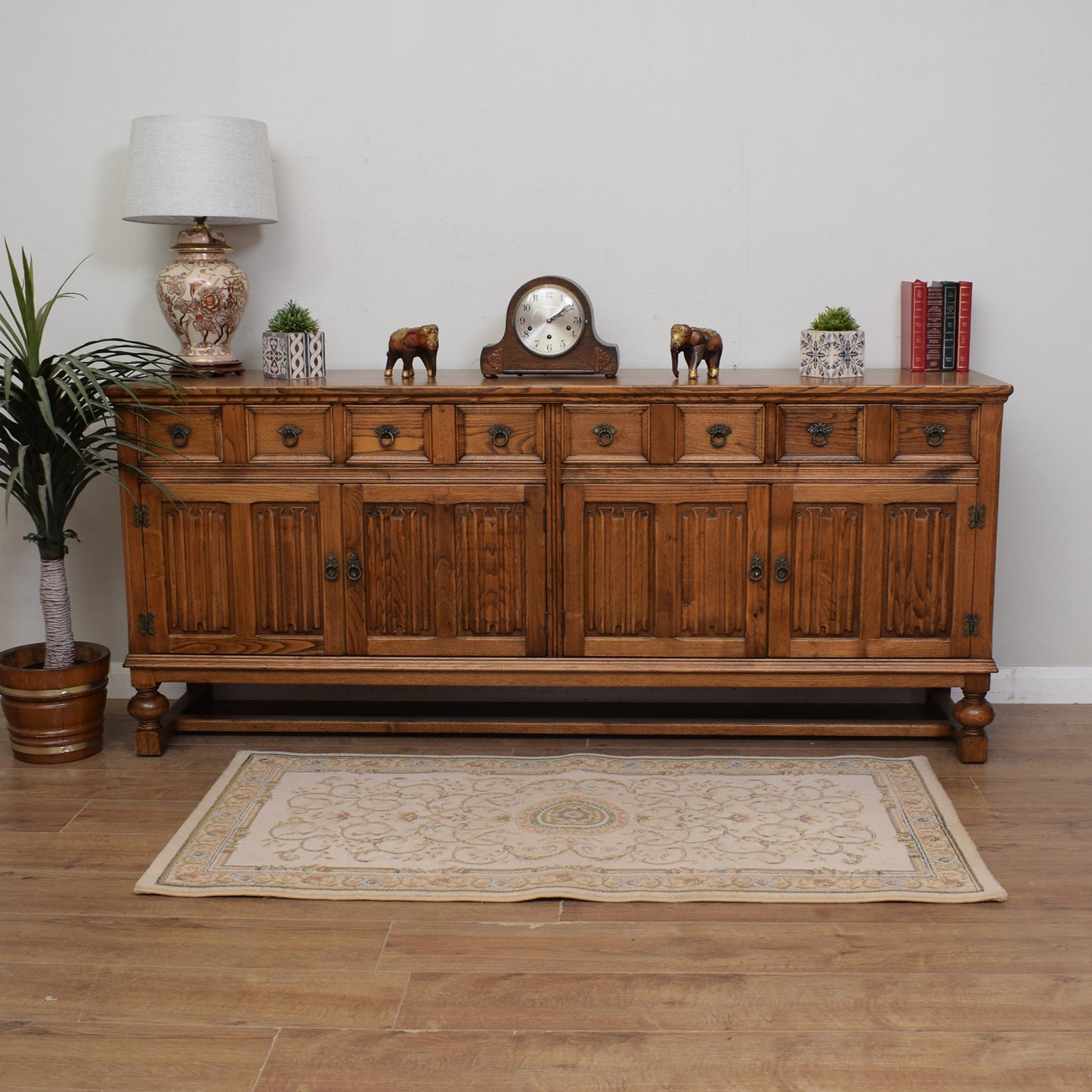 Large Restored Oak Sideboard