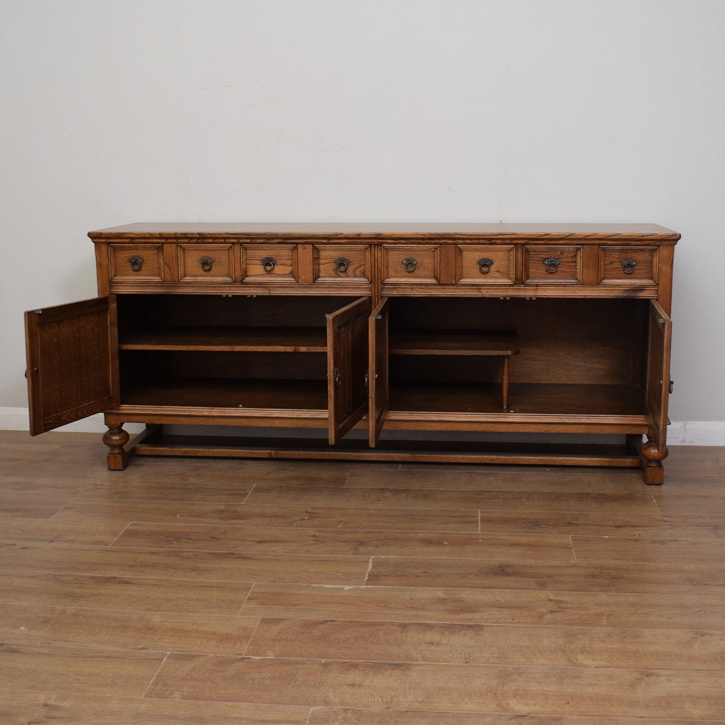 Large Restored Oak Sideboard