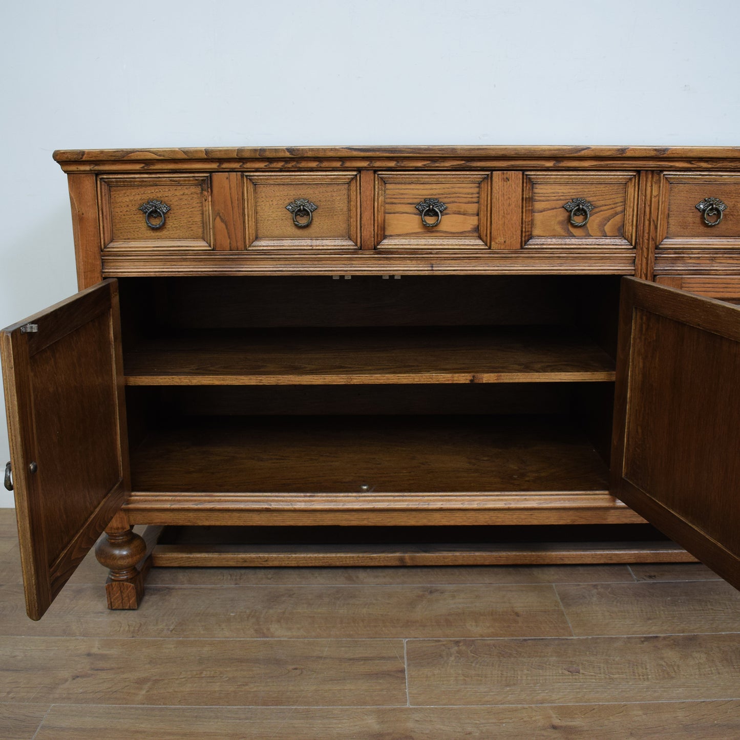 Large Restored Oak Sideboard