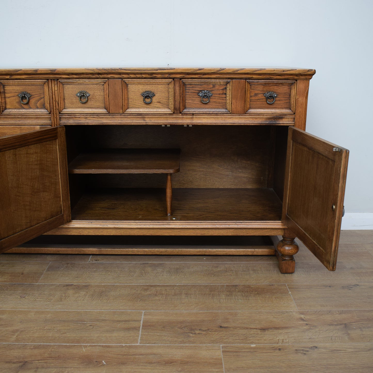 Large Restored Oak Sideboard