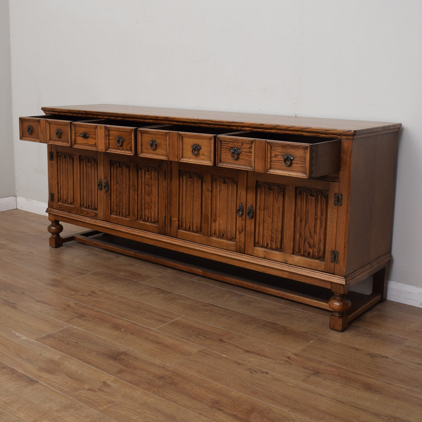 Large Restored Oak Sideboard