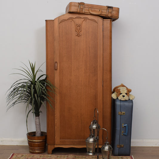 Oak Veneer Hall Wardrobe