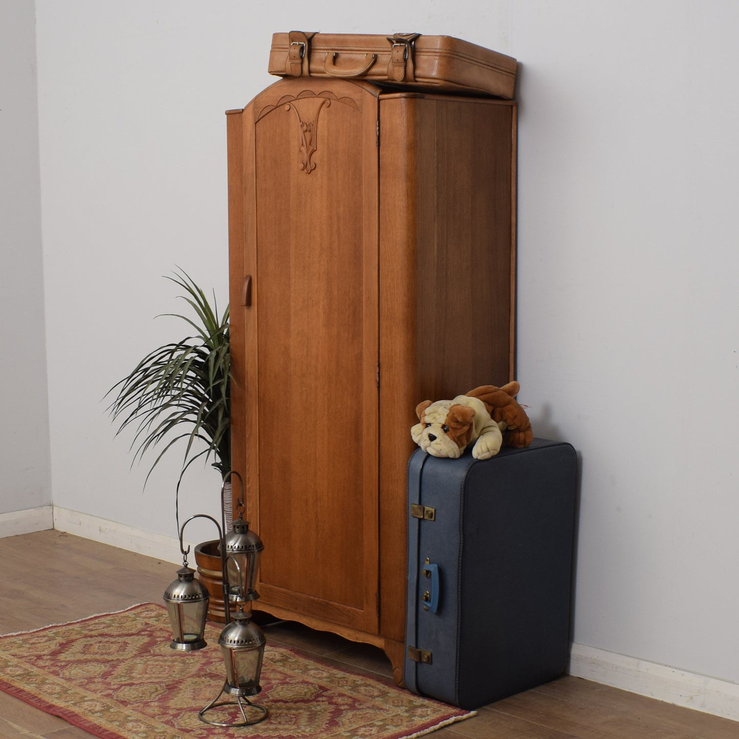 Oak Veneer Hall Wardrobe