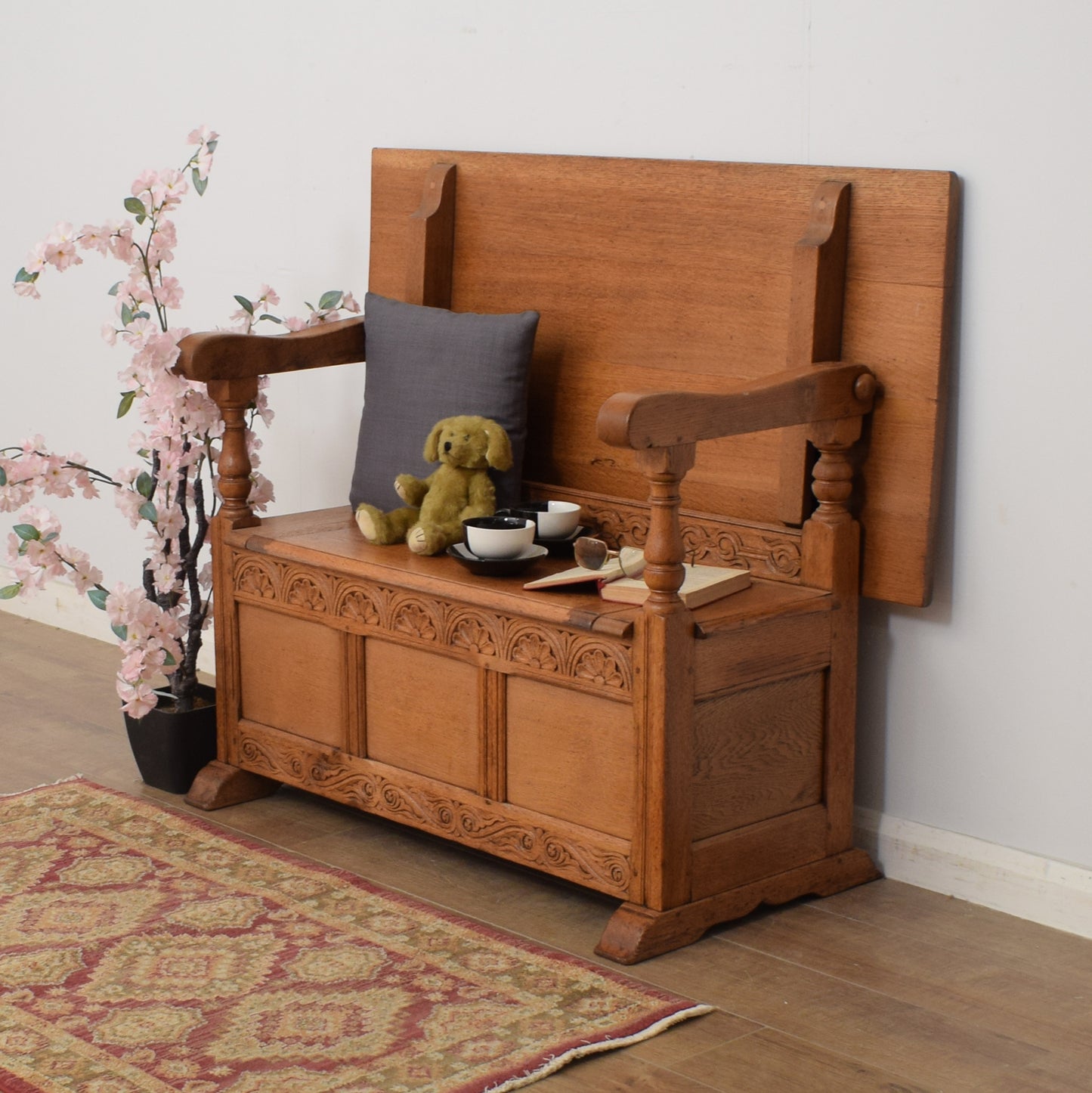 Restored Oak Monks Bench