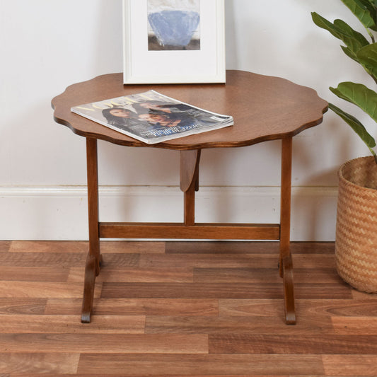 Tilt Top Oak Side Table