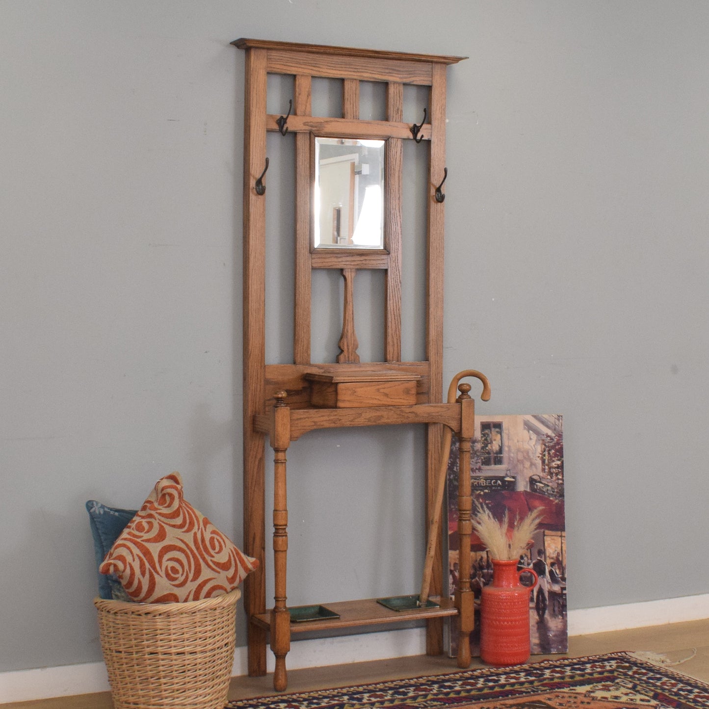 Restored Oak Hallstand