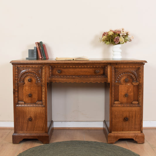 Vintage Leather Top Desk