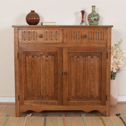 Oak Linenfold Sideboard