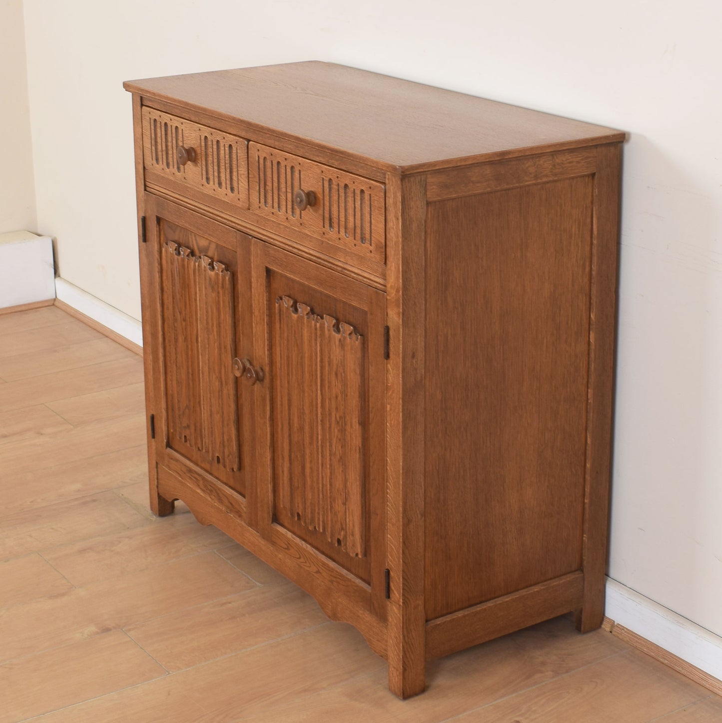Oak Linenfold Sideboard