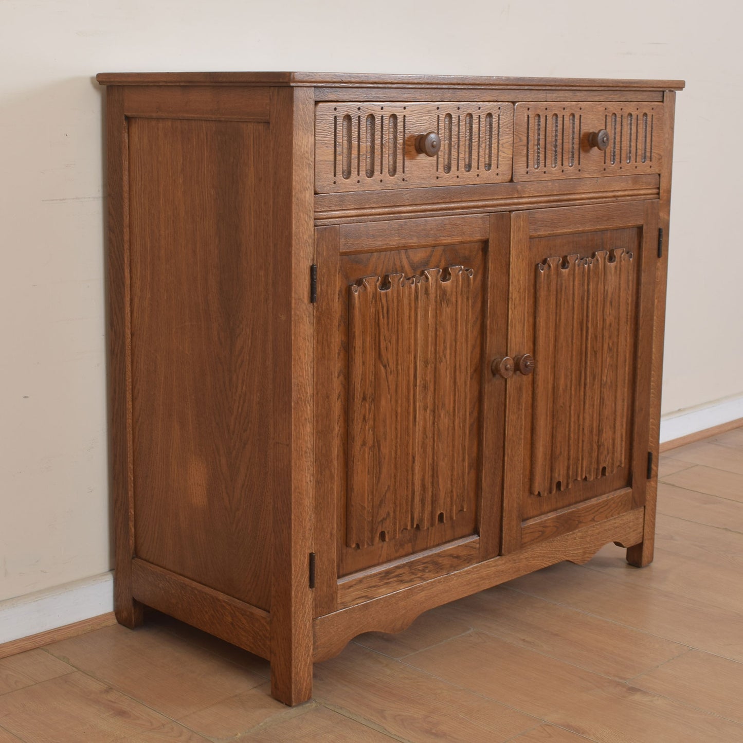 Oak Linenfold Sideboard