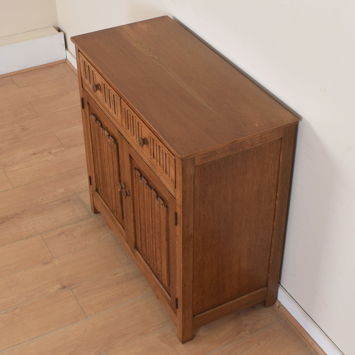 Oak Linenfold Sideboard
