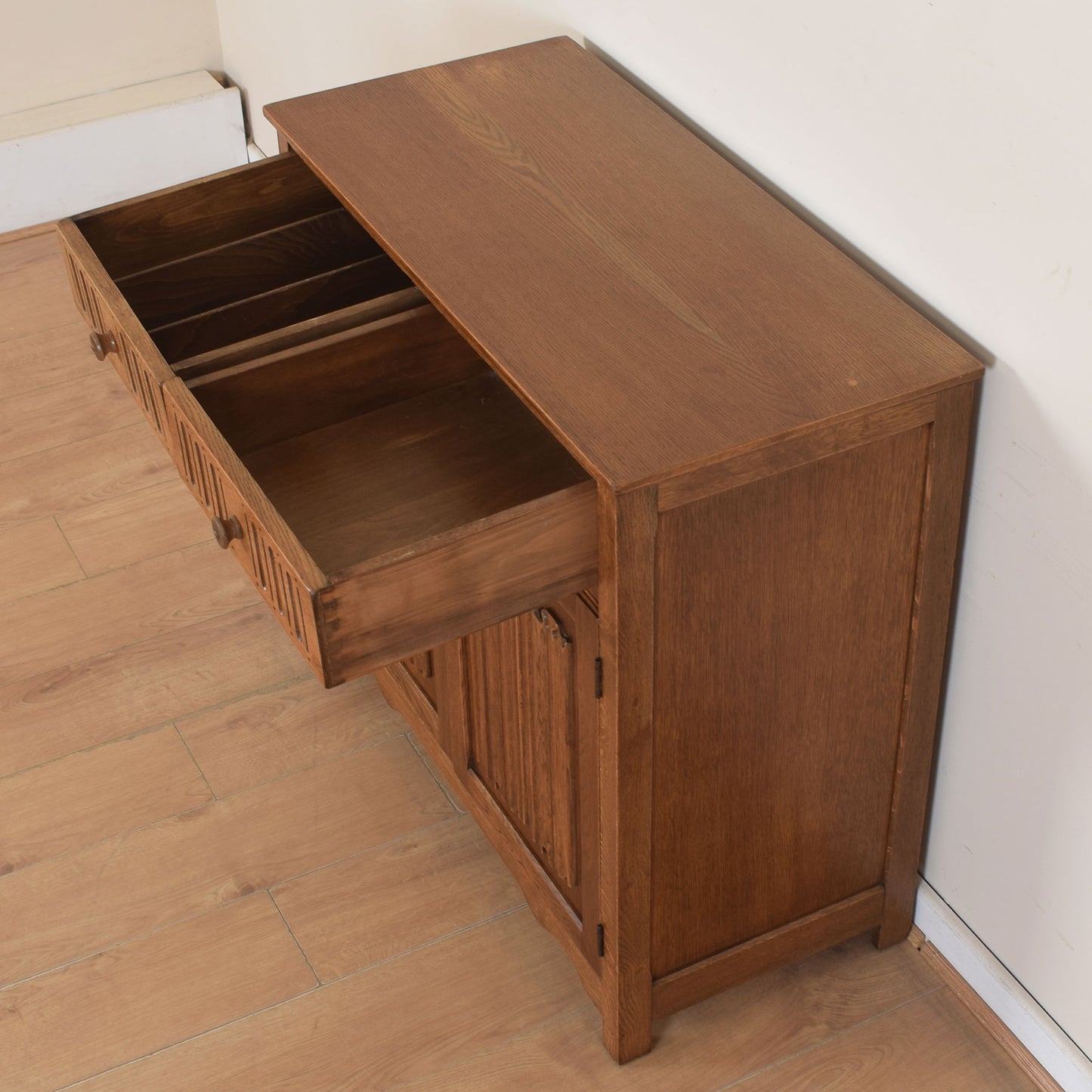 Oak Linenfold Sideboard