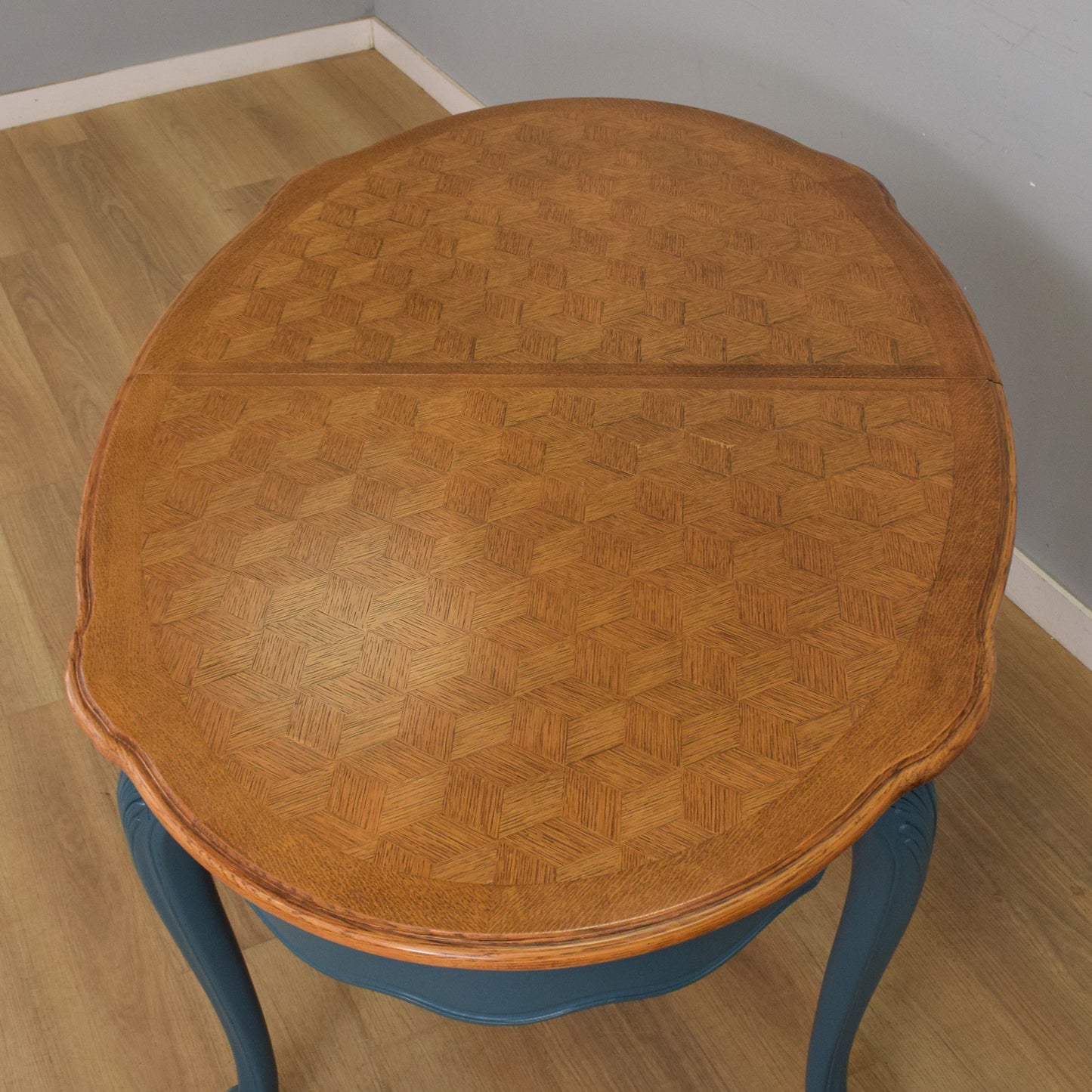 Painted French Table and Six Chairs