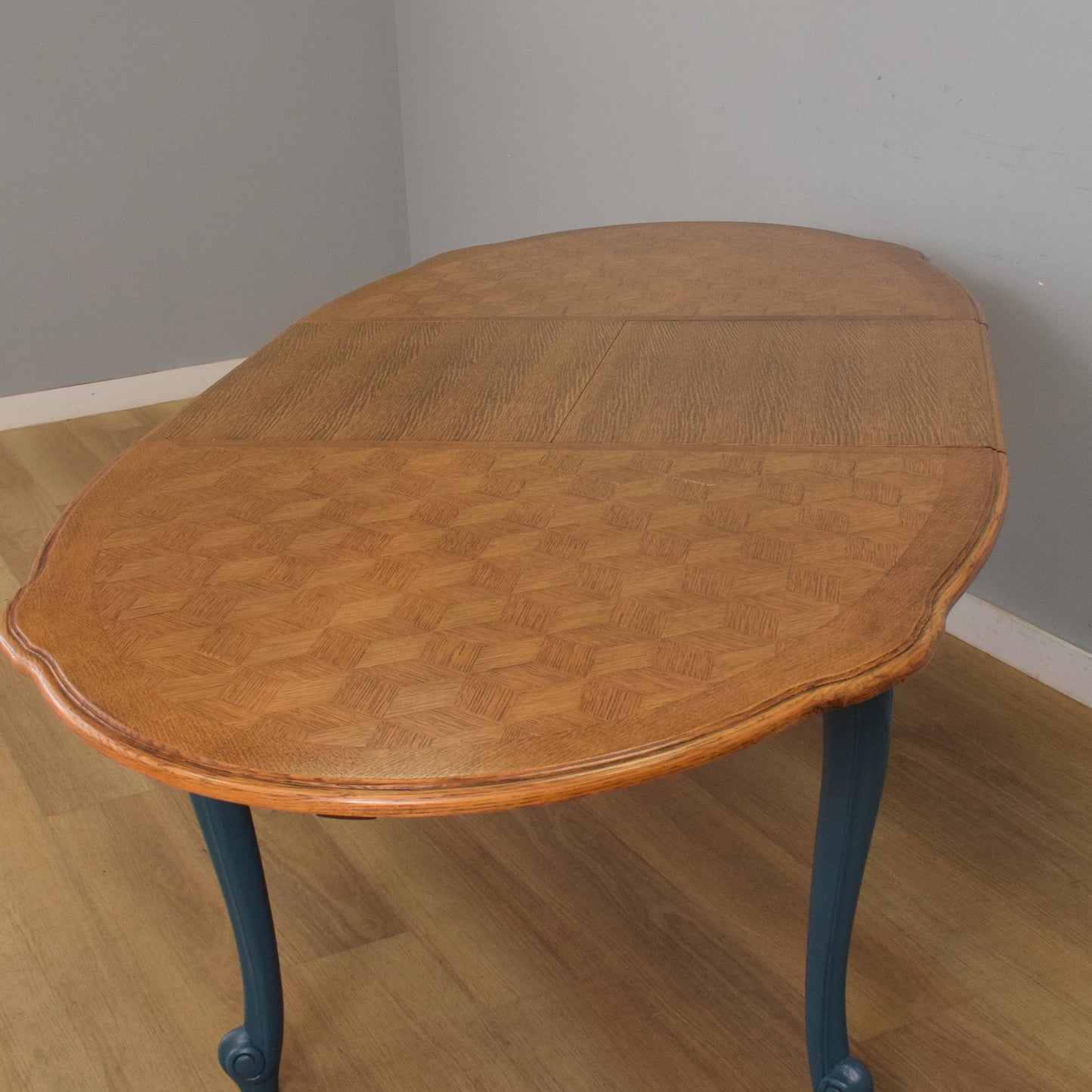 Painted French Table and Six Chairs