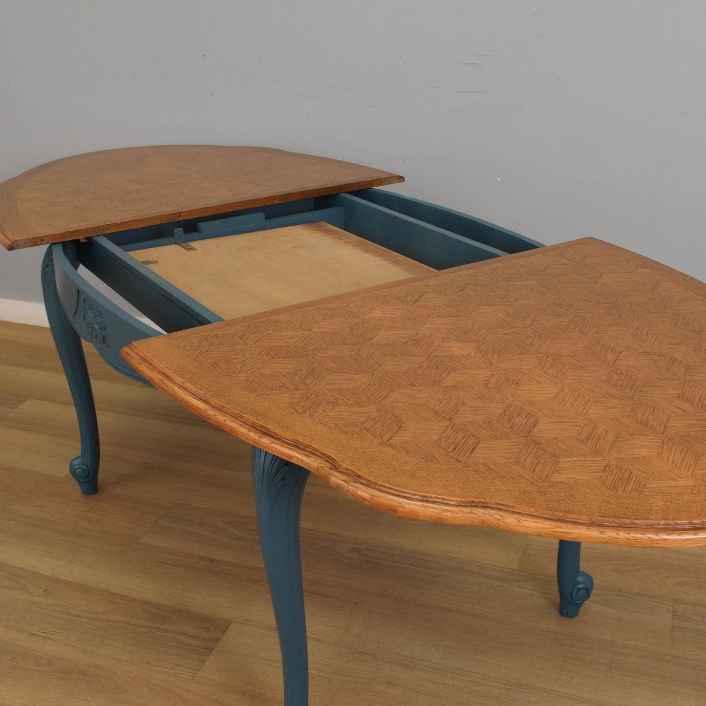 Painted French Table and Six Chairs