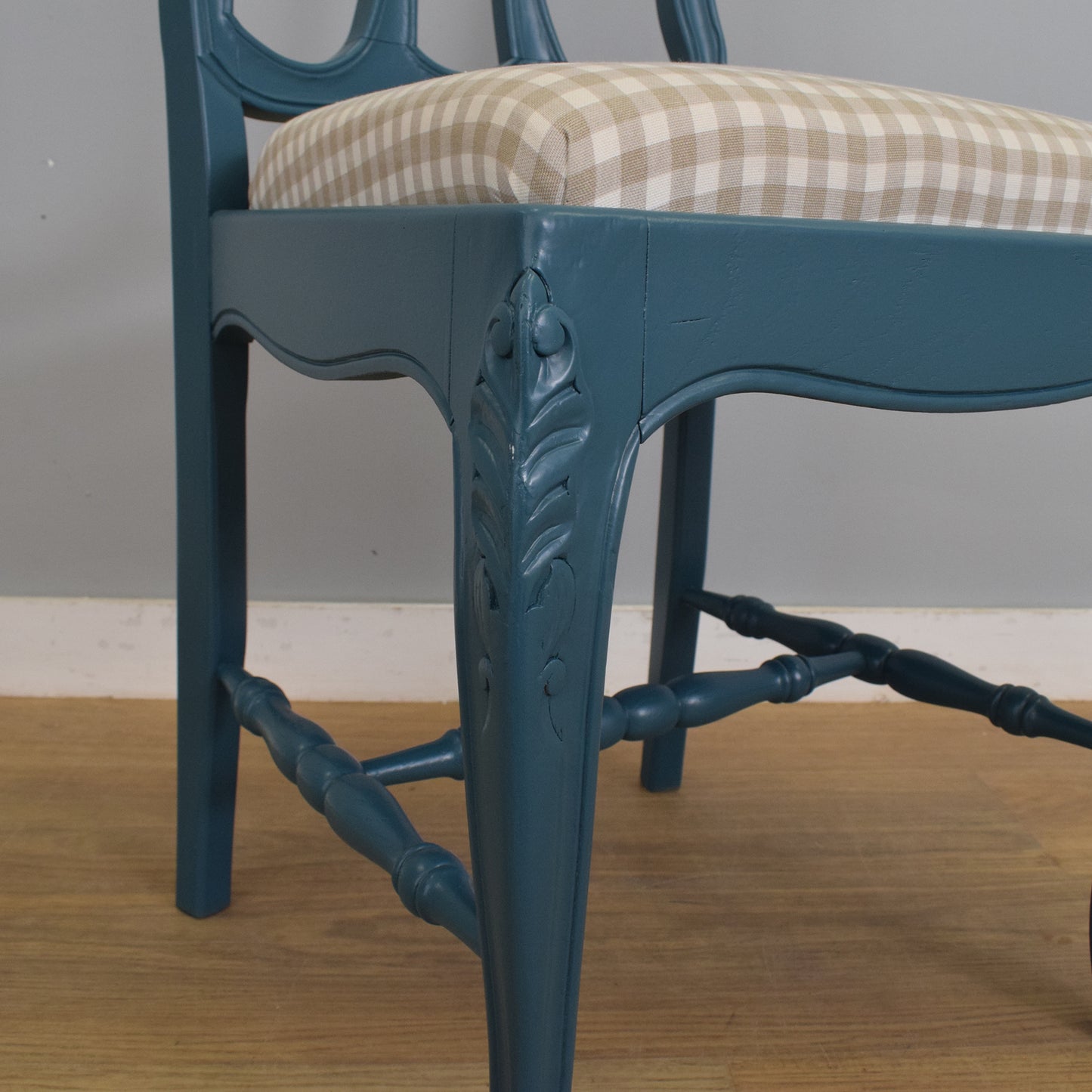 Painted French Table and Six Chairs