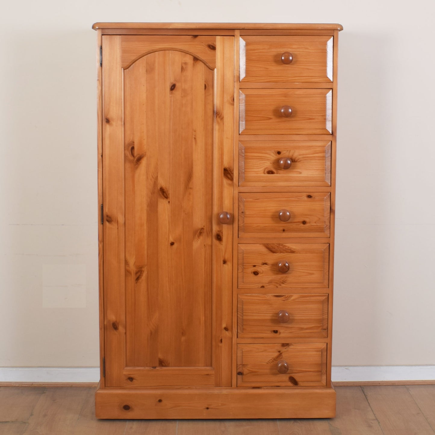 Pine Wardrobe with Drawers