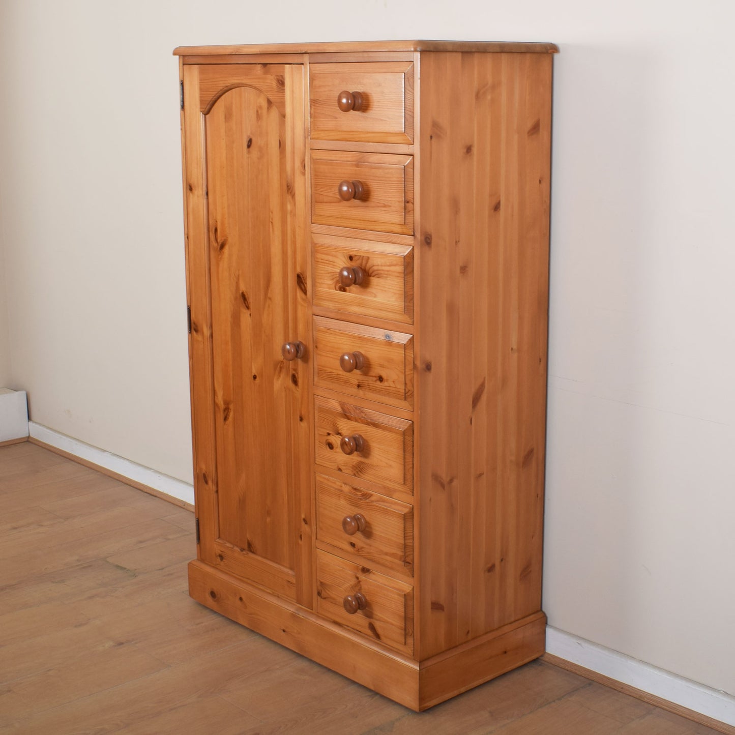 Pine Wardrobe with Drawers
