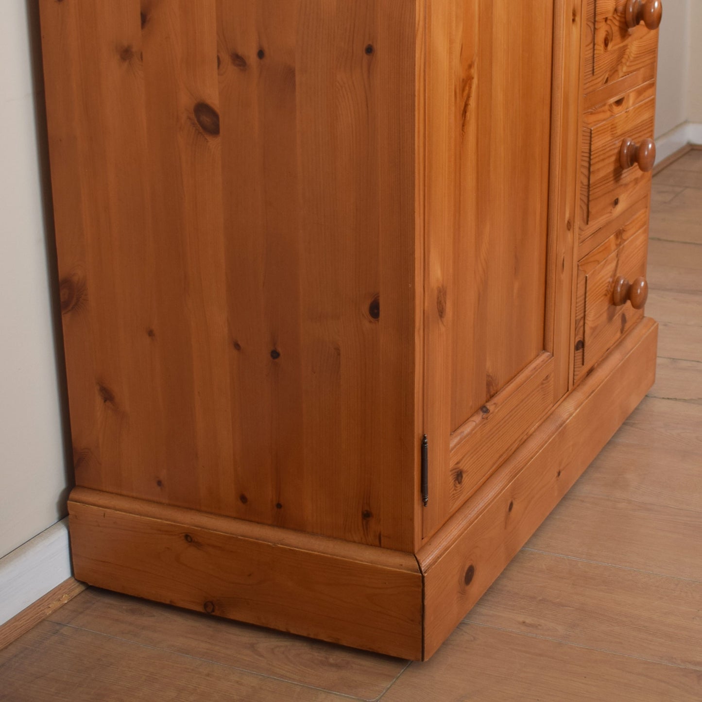 Pine Wardrobe with Drawers