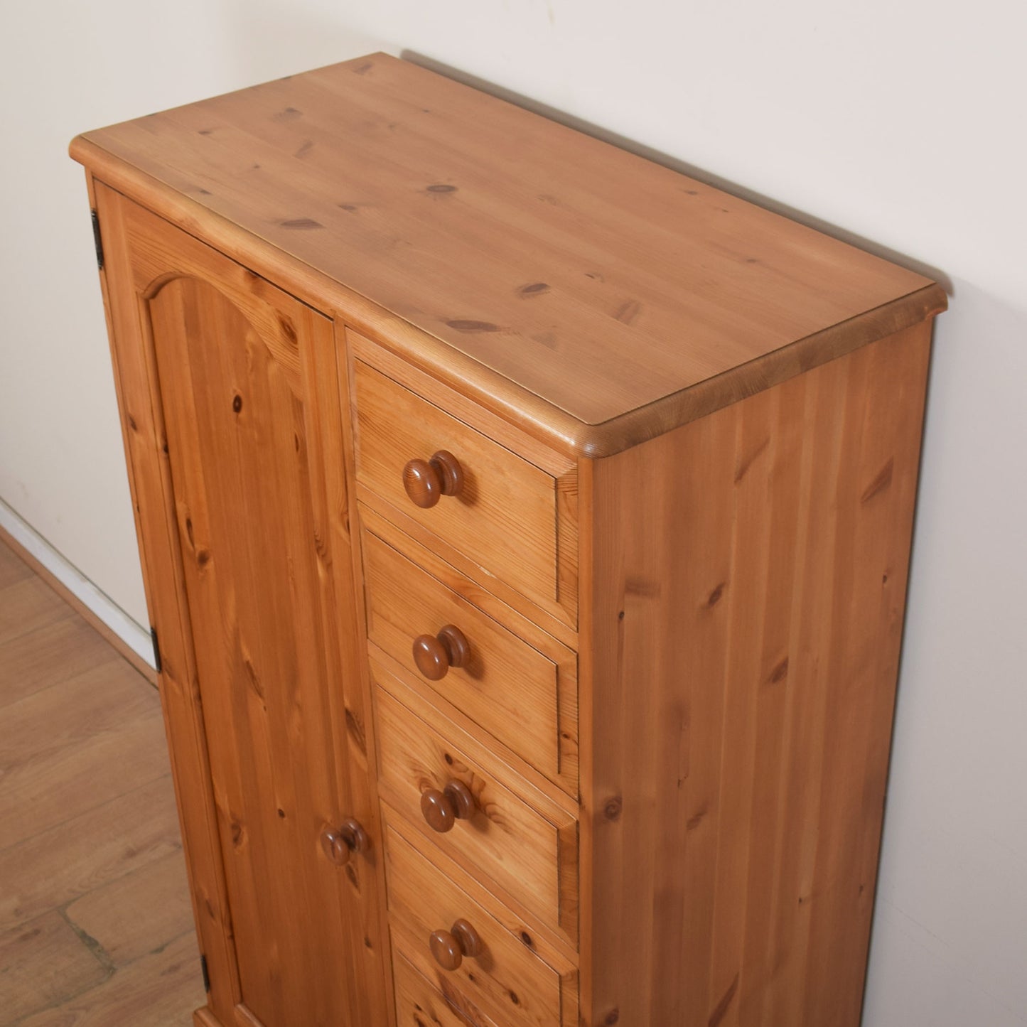 Pine Wardrobe with Drawers