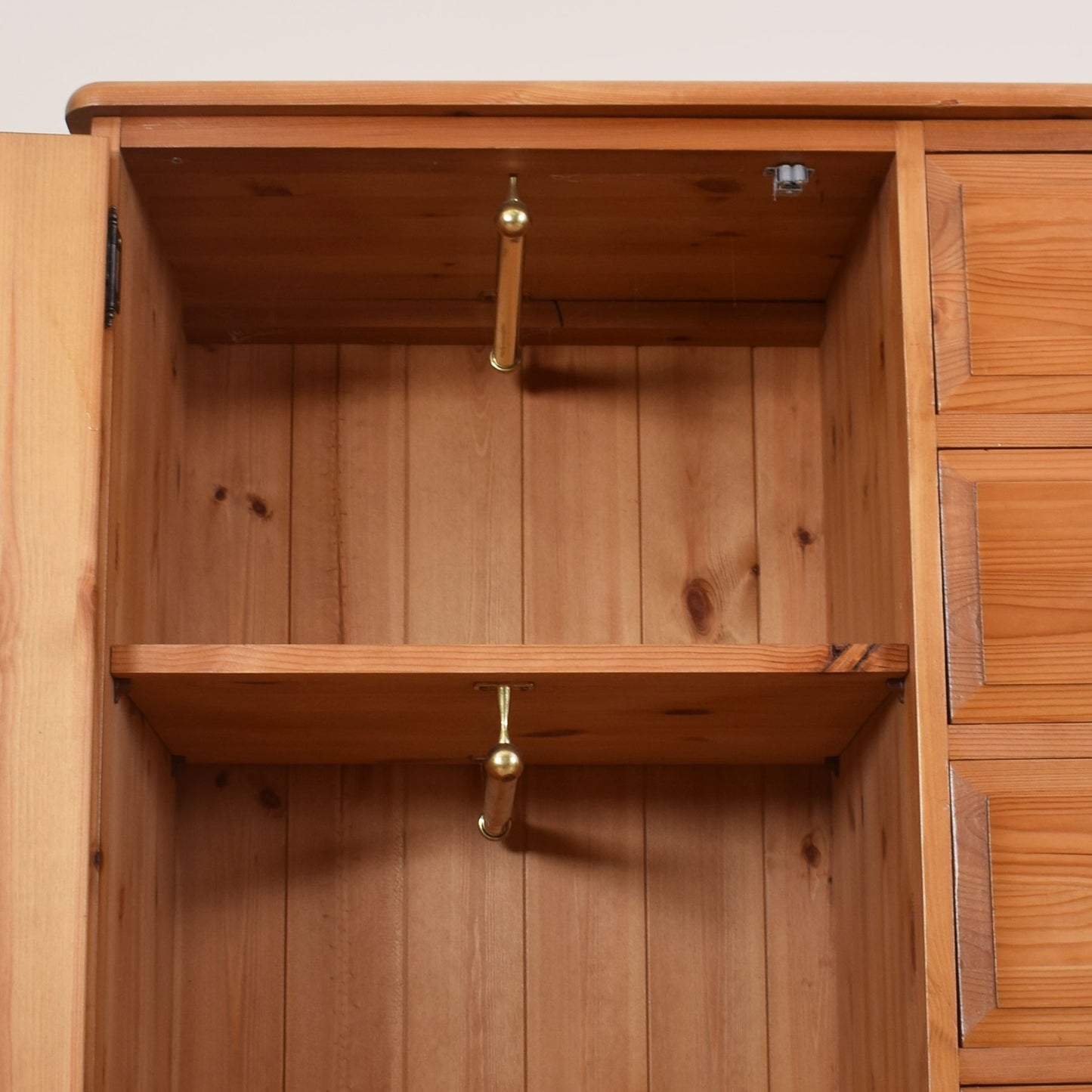 Pine Wardrobe with Drawers