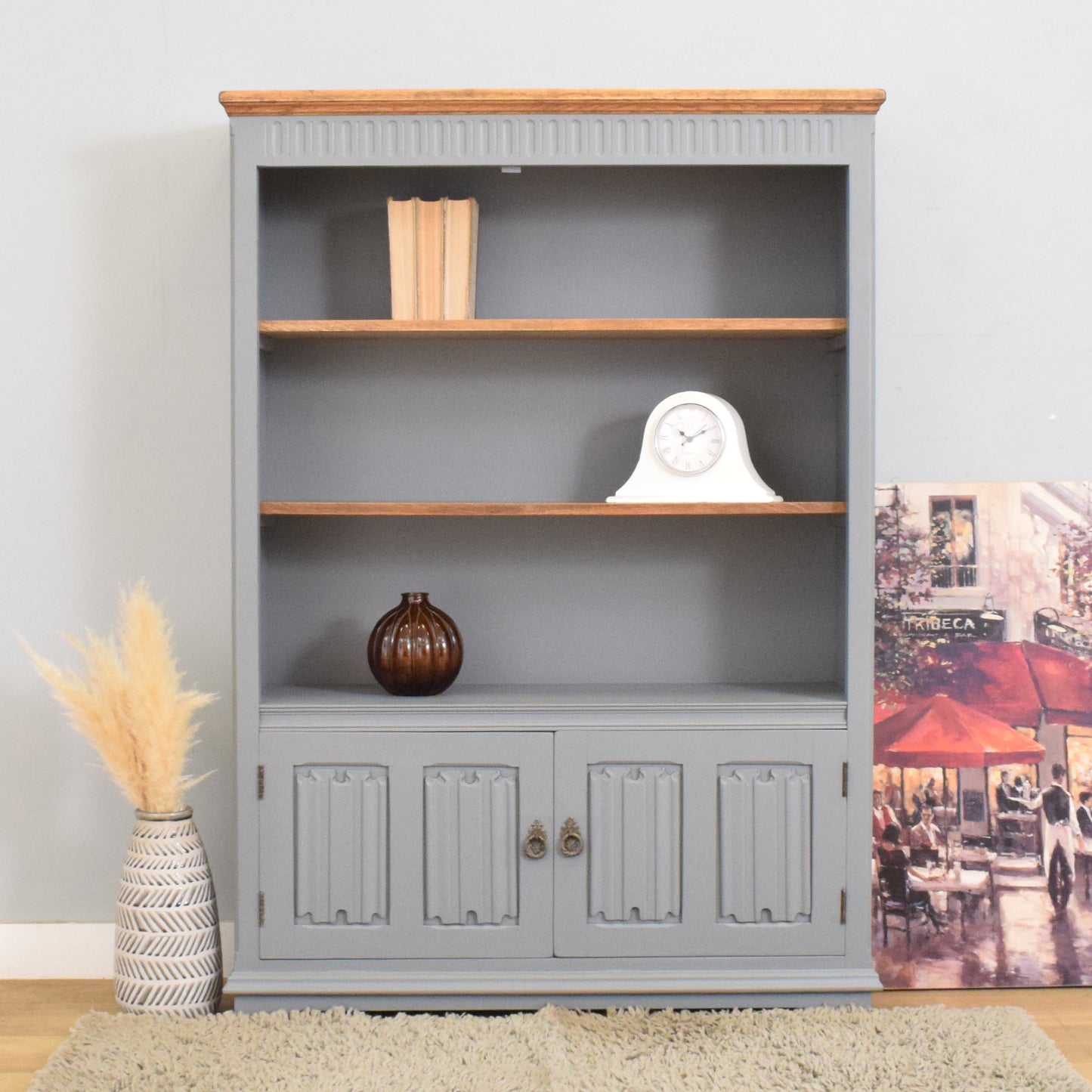 Painted Oak Bookcase