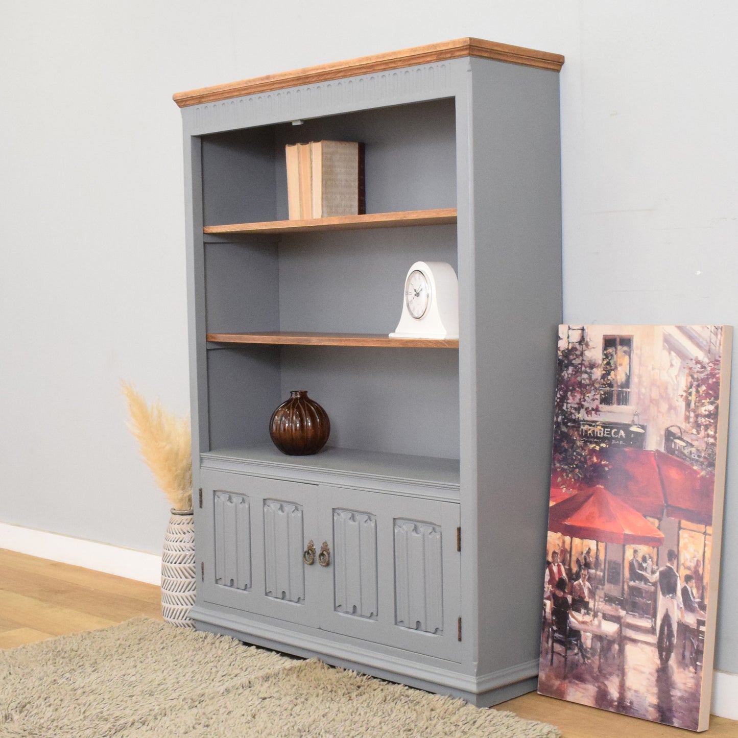 Painted Oak Bookcase