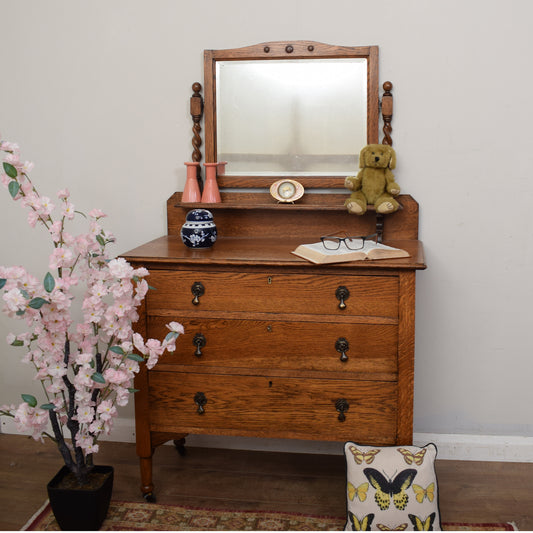 Restored Oak Dressing Table