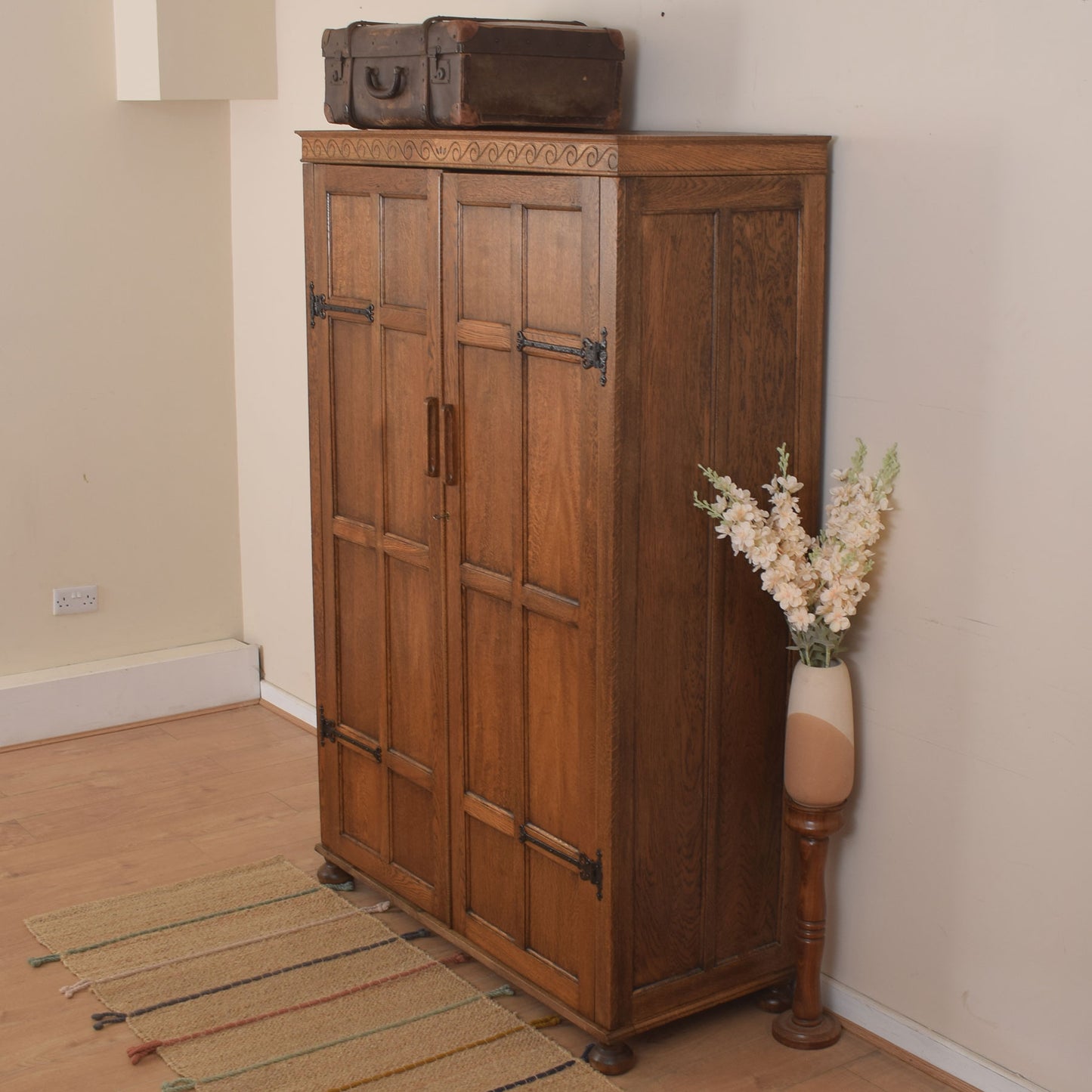 Large Double Oak Wardrobe