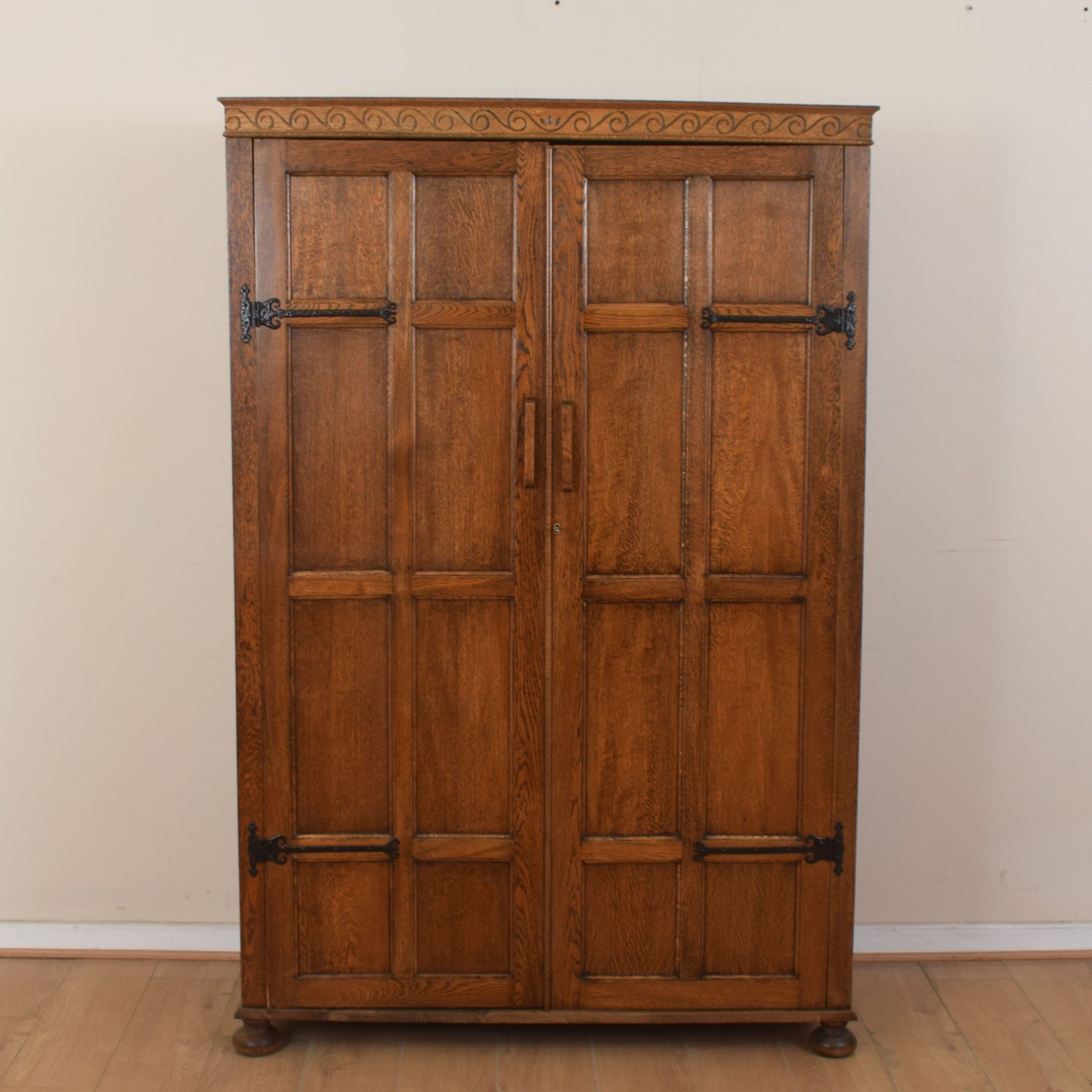 Large Double Oak Wardrobe