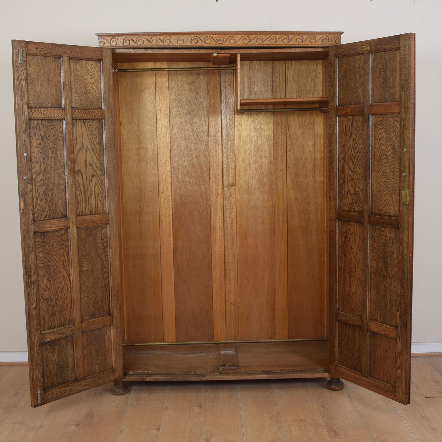 Large Double Oak Wardrobe