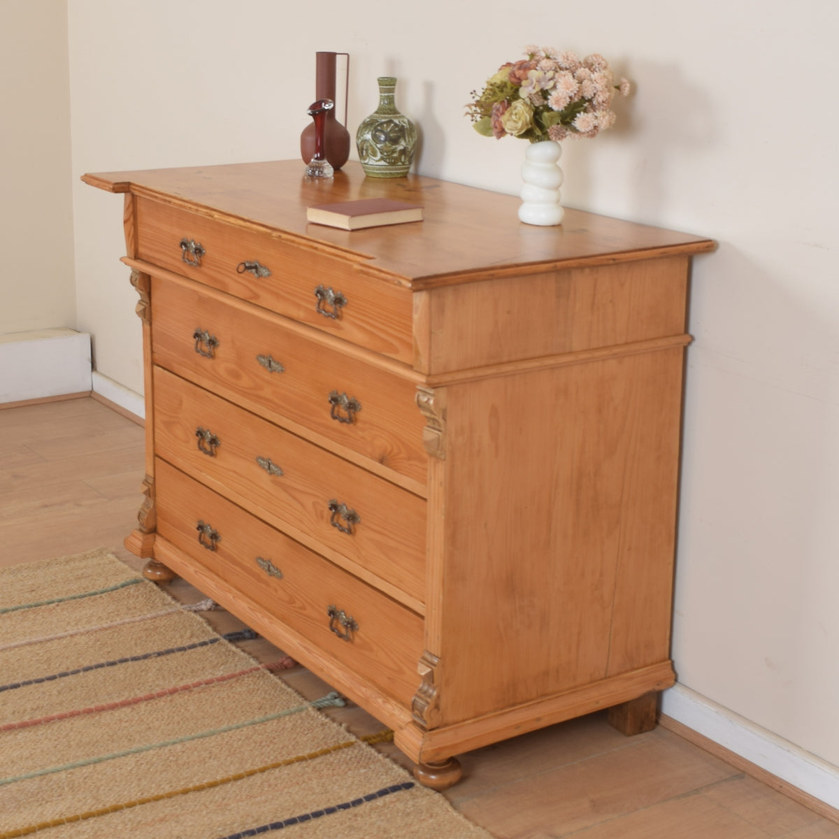 Large Pine Chest Of Drawers