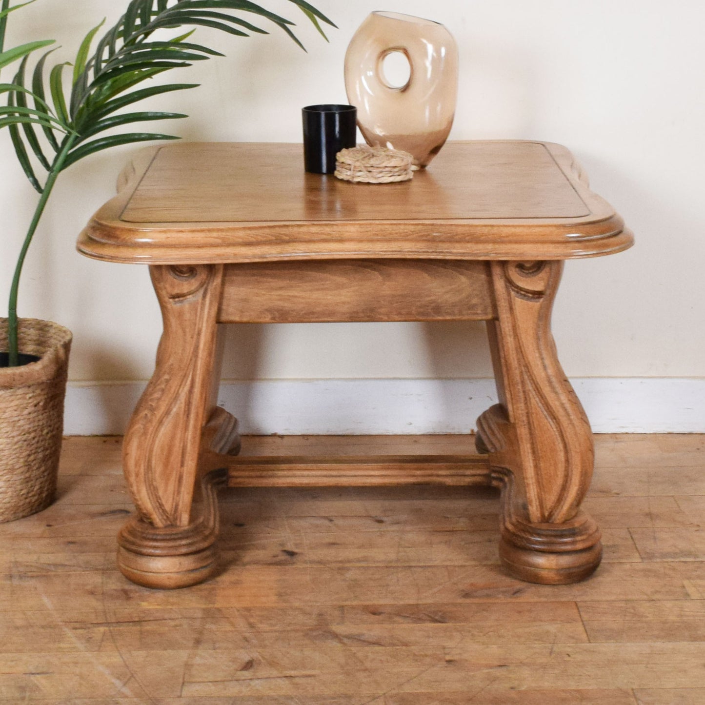 Carved Oak Coffee Table