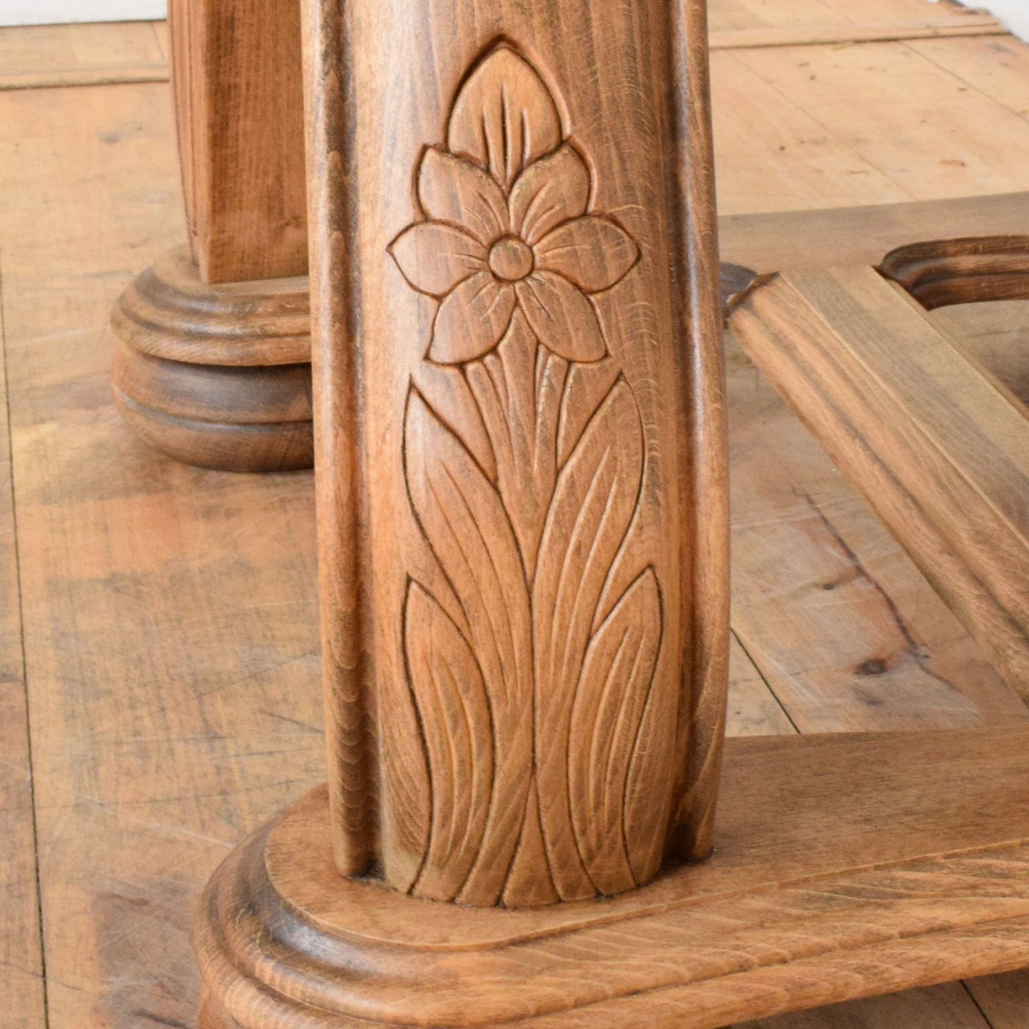 Carved Oak Coffee Table