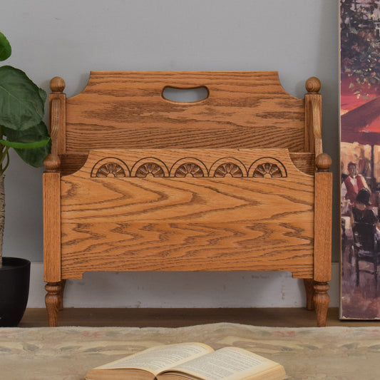 Oak Magazine Rack