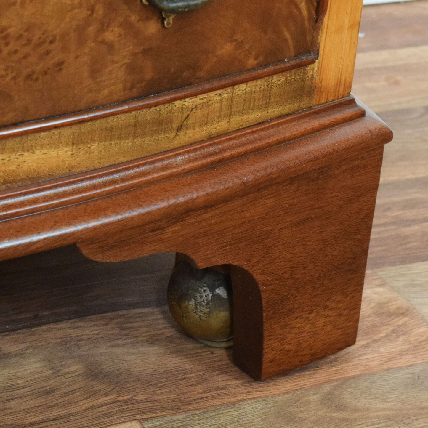 Bow Fronted Walnut Chest of Drawers