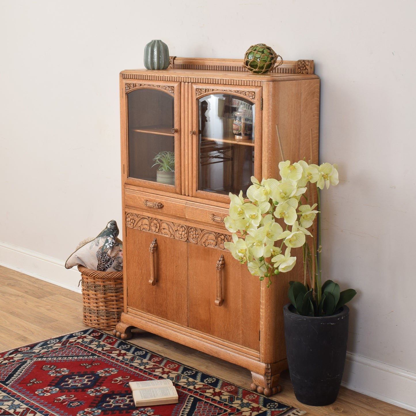 Glazed Oak Cabinet