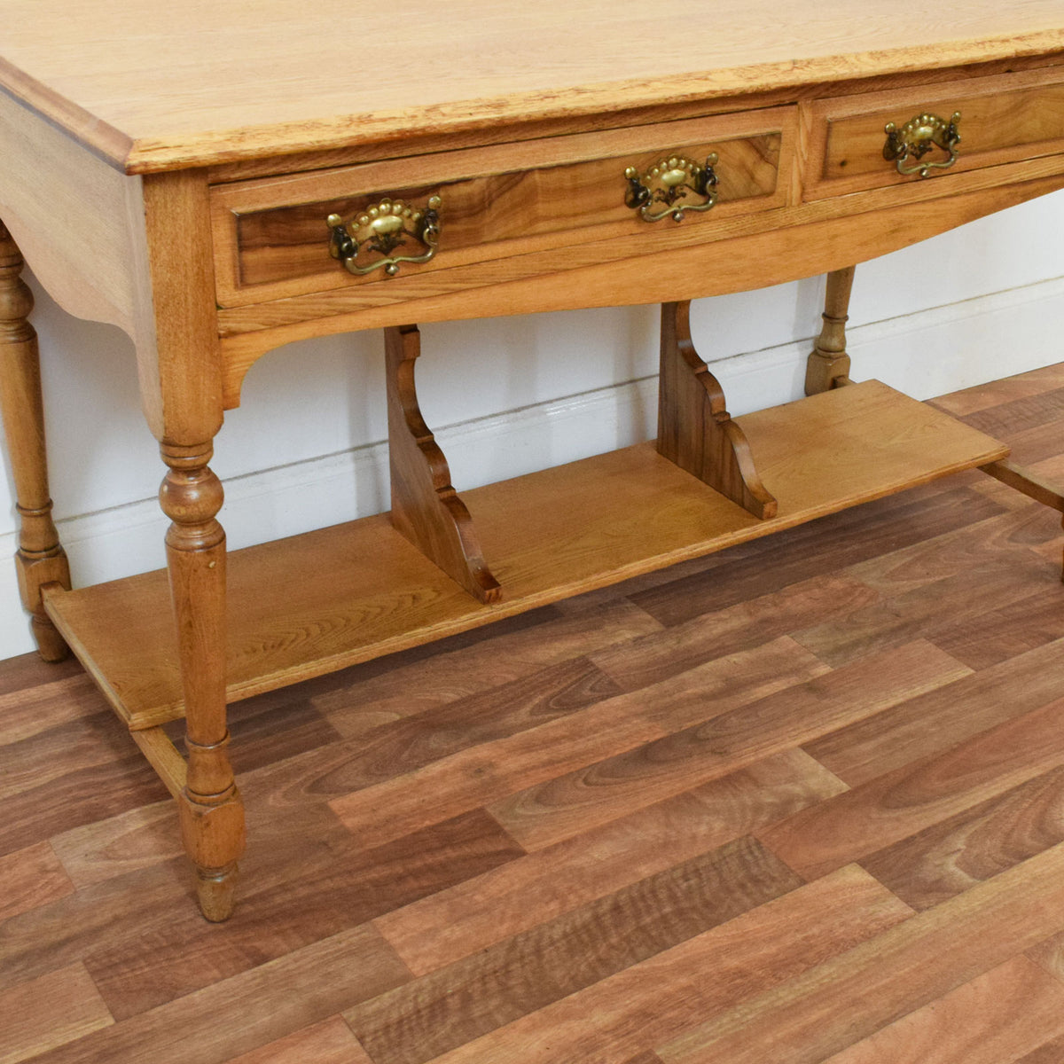 Restored Oak Console Table