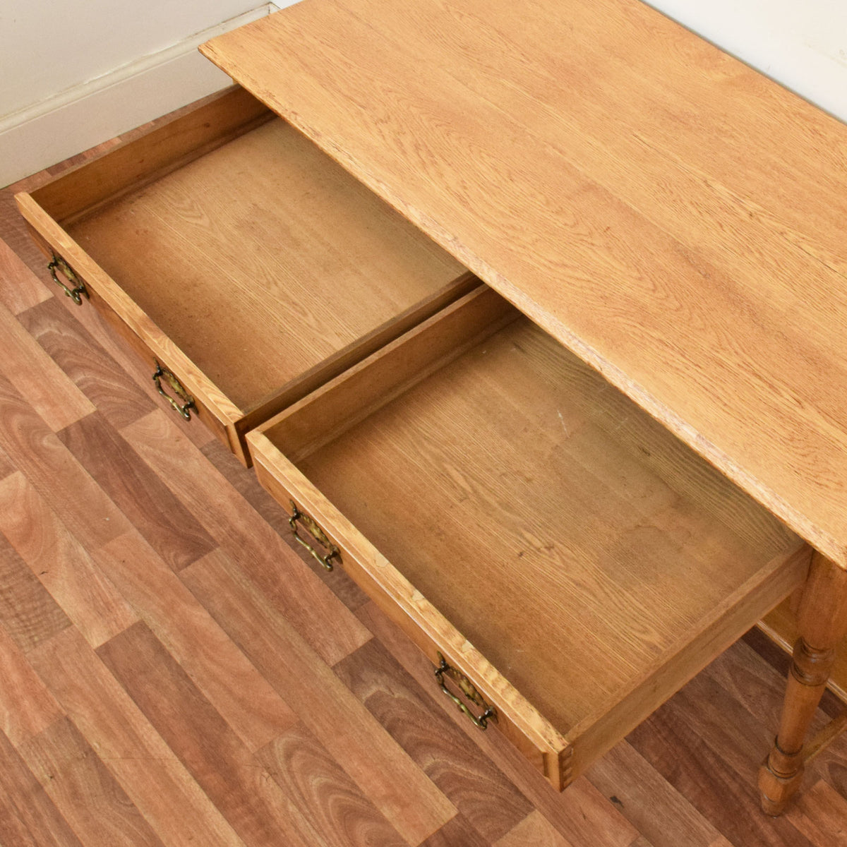 Restored Oak Console Table