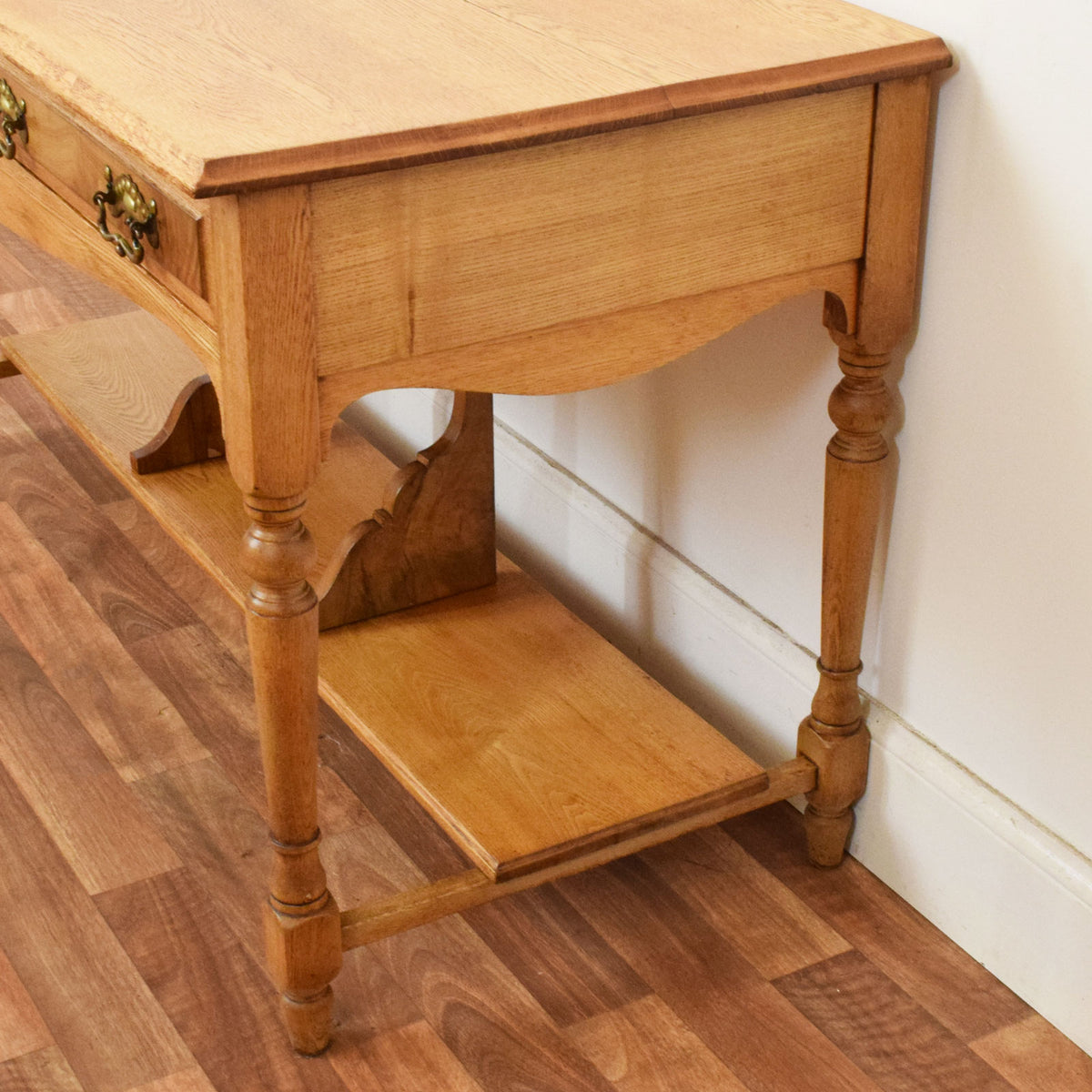Restored Oak Console Table